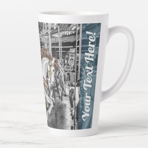 Merry Go Round Carousel Photography Latte Mug