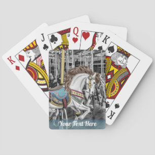 Merry Go Round Carousel Photography Poker Cards