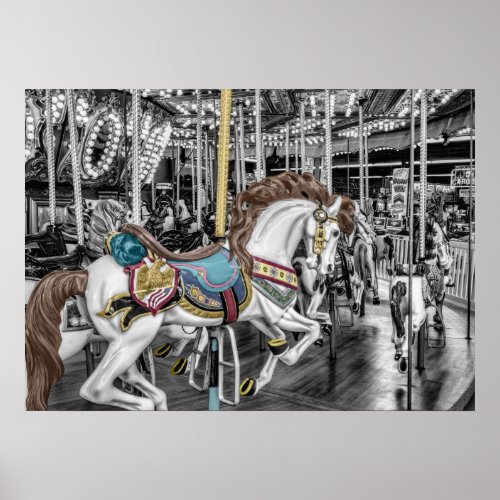 Merry Go Round Carousel Photography Poster