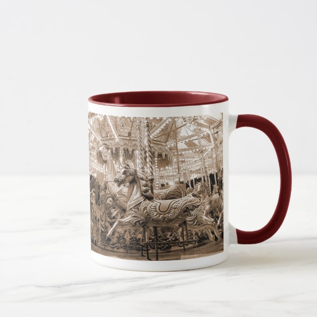 Merry-go-round / Carousel - Sepia Mug (Right)