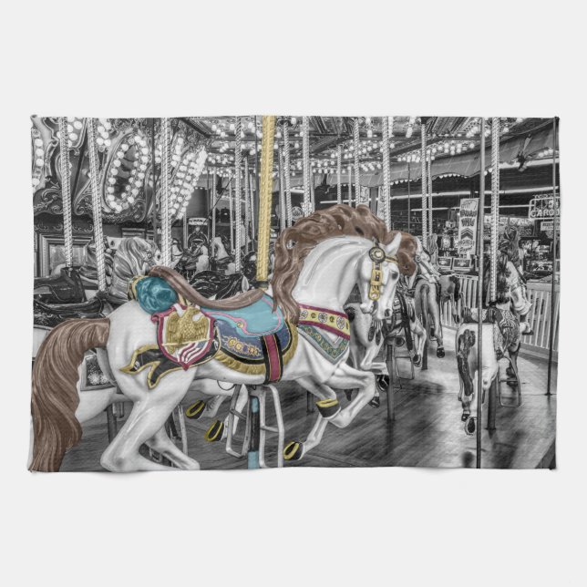 Merry Go Round Carousel Towel (Horizontal)