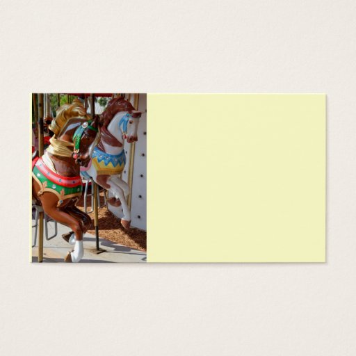 Customizable Merry-Go-Round Horses Business Card Templates