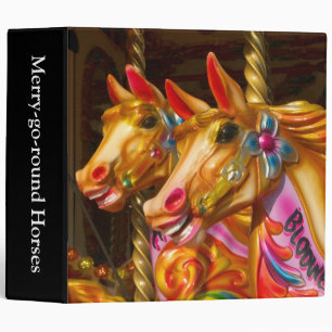 Merry-go-round Horses (2in) 3 Ring Binder