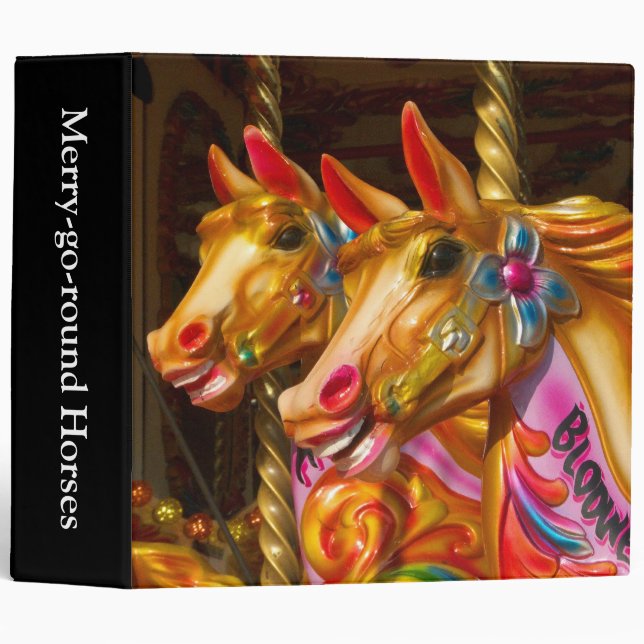 Merry-go-round Horses (2in) 3 Ring Binder (Front/Spine)