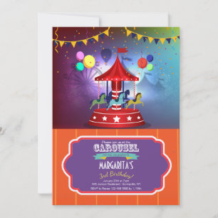Merry Go Round Invitation