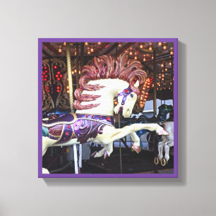 Merry-go-round painted horse carousel series 12 canvas print
