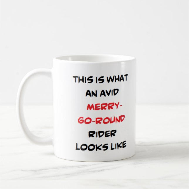merry-go-round rider, avid coffee mug (Left)