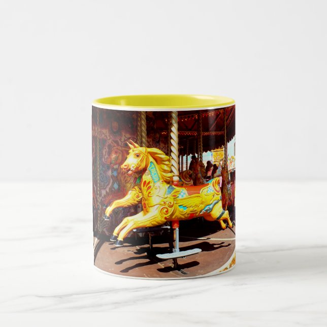 Merry-go-round Two-Tone Coffee Mug (Center)