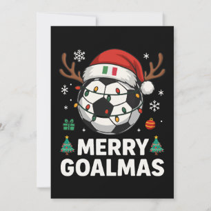 Merry Goalmas Italy - Funny Soccer Christmas Invitation