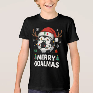 Merry Goalmas Italy - Funny Soccer Christmas Tri-Blend Shirt