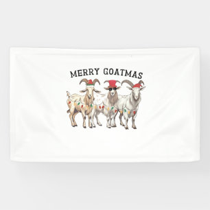 Merry Goatmas Animal Goat Lover Merry Christmas Banner