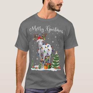 Merry Goatmas Goat Christmas Reindeer Santa Premiu T-Shirt