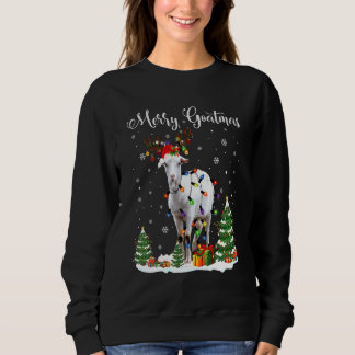 Merry Goatmas Goat Christmas Reindeer Santa Sweatshirt
