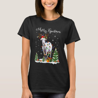 Merry Goatmas Goat Christmas Reindeer Santa T-Shirt