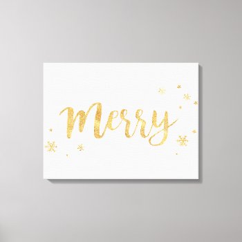 Merry (gold) Canvas Print by byDania at Zazzle