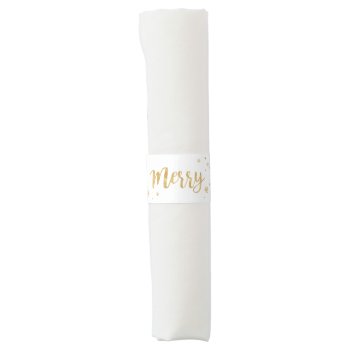 Merry (gold) Napkin Bands by byDania at Zazzle