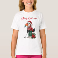 Merry Golf-mas Cute Christmas Toucan Kids Custom