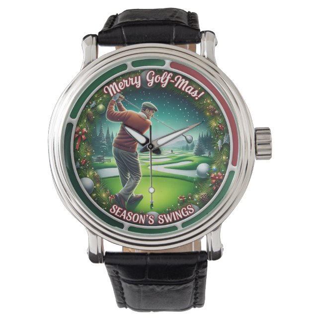 Merry Golf-Mas Holiday Golf Watch (Front)