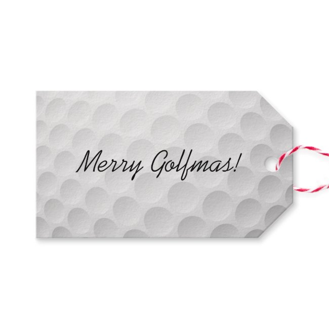Merry Golfmas Golf Ball Design Gift Tag