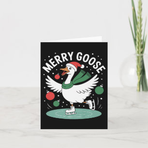 Merry Goose On The Loose Funny Christmas Silly Hum Card