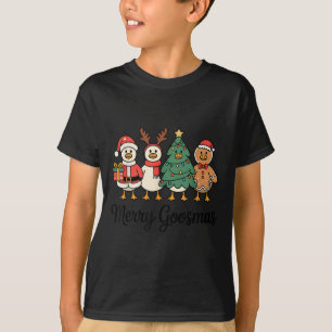 Merry Goose On The Loose Funny Christmas Silly Hum T-Shirt