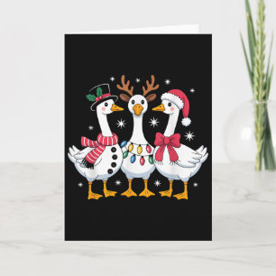 Merry Goosemas Christmas Silly Goose Xmas Lights M Card