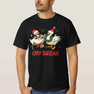 Merry Goosemas Funny Christmas Duck Silly Goose Me T-Shirt