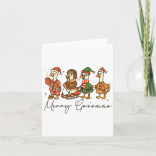 Merry Goosmas Goose Christmas Humor Card