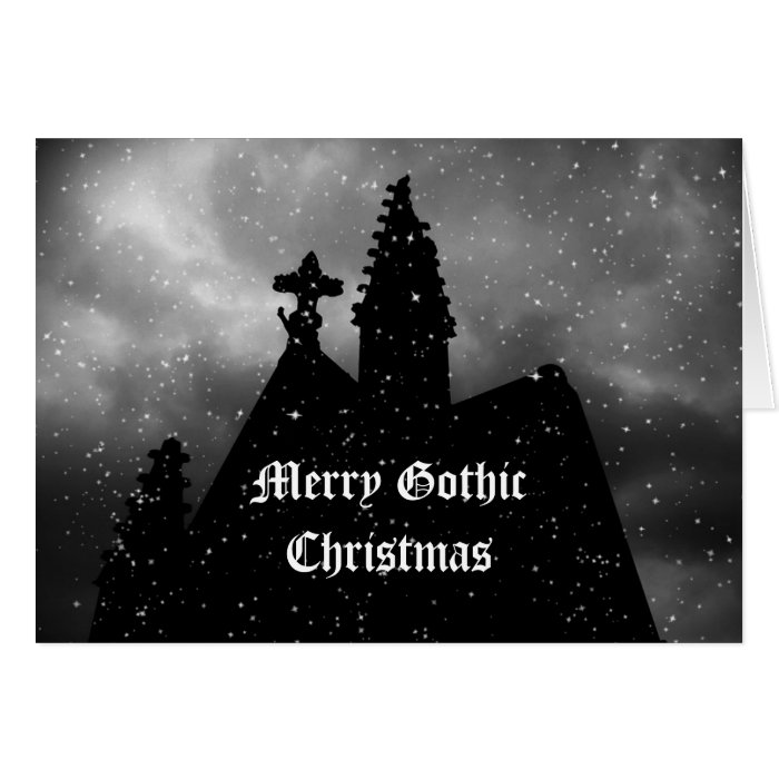 Merry Gothic Christmas card for your text