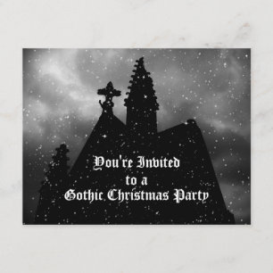 Merry Gothic Christmas party invitations