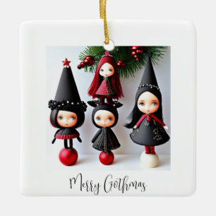 "Merry Gothmas" Ceramic Ornament