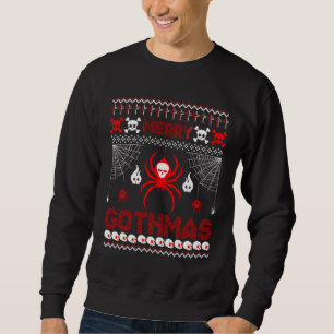 Merry Gothmas Goth Christmas Ugly Sweater Spider