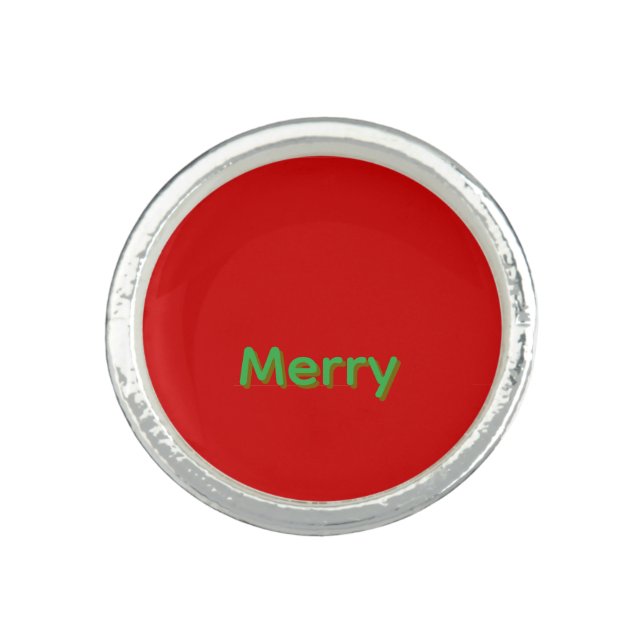 Merry Green Name on Red Ring (Front)