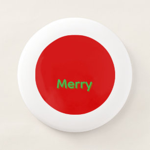Merry Green Name on Red Wham-O Frisbee