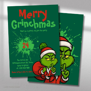 Merry Grinchmas Christmas Fun Party Invitation