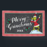 Merry Grinchmas | Grinch Holiday Party Banner<br><div class="desc">Celebrate your Holiday Party this year with this cute Dr. Seuss chalkboard banner.  Personalize by adding the year or custom text.</div>