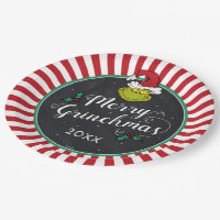 Merry Grinchmas Grinch Holiday Party Paper Plates