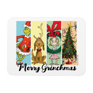 Merry Grinchmas Holiday Collage Magnet