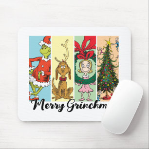 Merry Grinchmas Holiday Collage Mouse Pad
