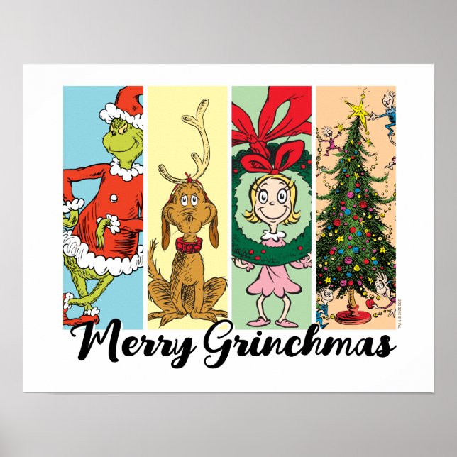 Merry Grinchmas Holiday Collage Poster (Front)