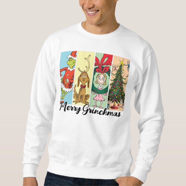 Merry Grinchmas Holiday Collage Sweatshirt (Front)