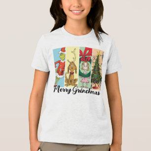 Merry Grinchmas Holiday Collage Tri-Blend Shirt
