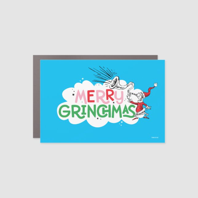 Merry Grinchmas Mister Grinch Car Magnet (Front)