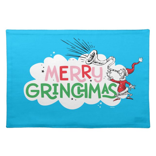 Merry Grinchmas Mister Grinch Cloth Placemat (Front)