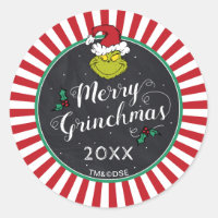 8) Stickers~Christmas Merry Grinchmas Grinch~Glossy Gift Labels