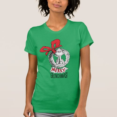 Merry Grinchmas Wreath Grinch T_Shirt