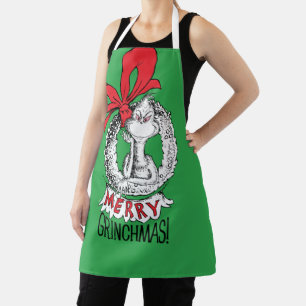 Merry Grinchmas Wreath The Grinch Apron