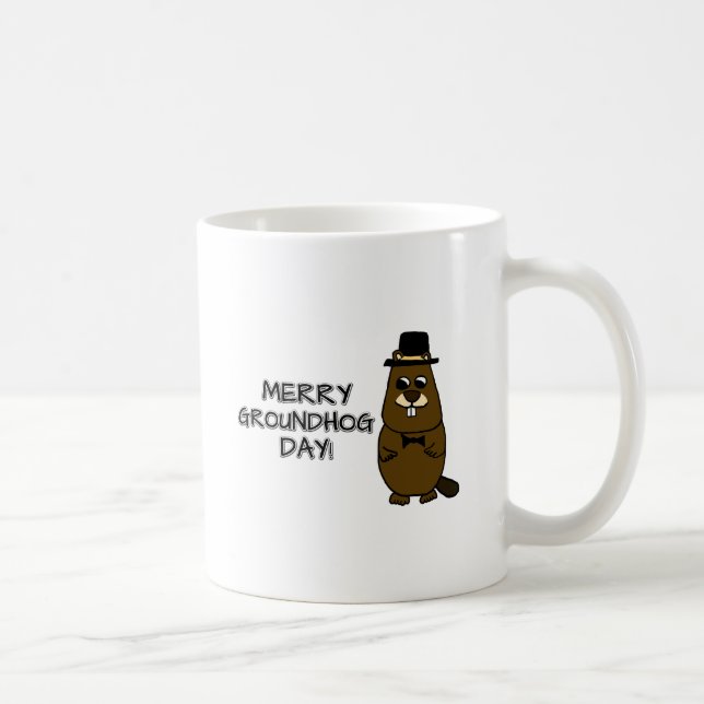Merry Groundhog Day Coffee Mug (Right)