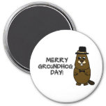 Merry Groundhog Day Magnet