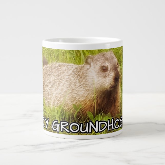 Merry Groundhog Day mug (Front)
